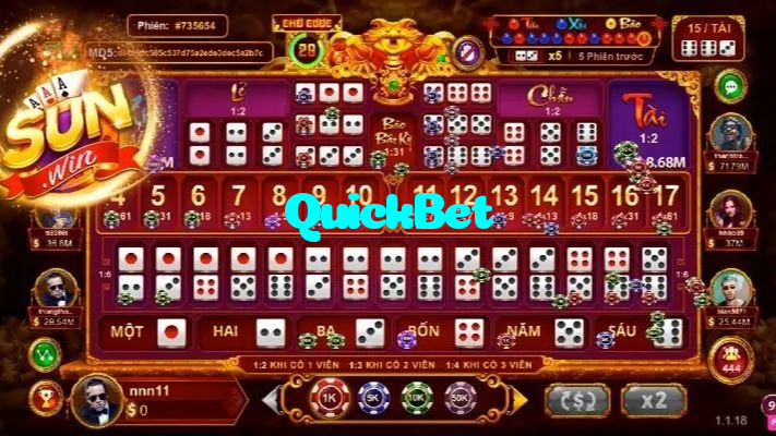 available types of QuickBet bet including pre-match live express and system bets